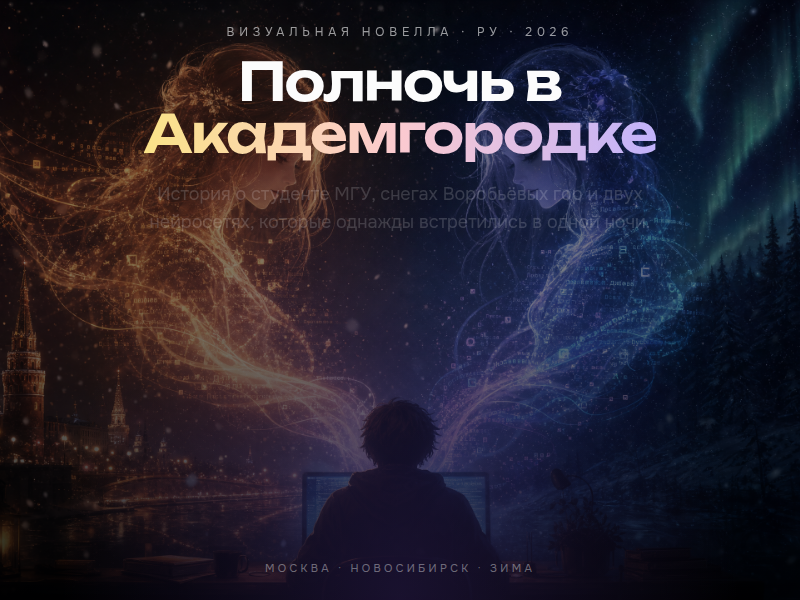Превью шаблона «Визуальная новелла» в галерее Вайбли